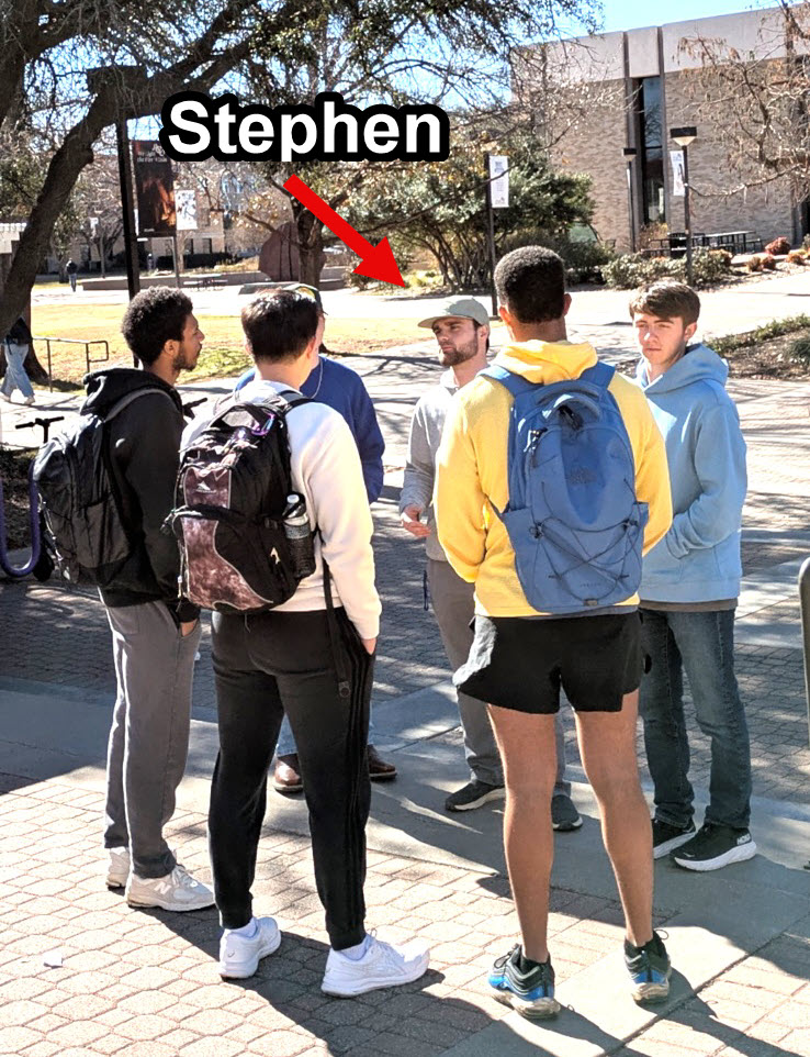 Conversation after outreach at Hardin-Simmons